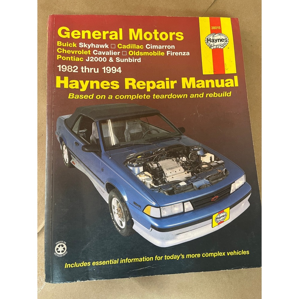 1982-1994 General Motors‎ Haynes Repair Manual Book Buick Chevrolet Pontiac